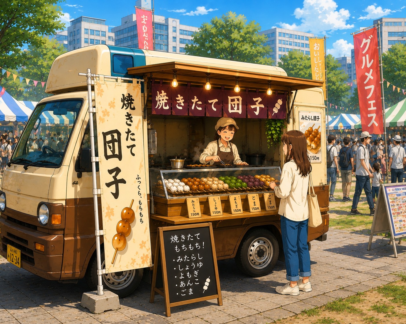 イベント会場の団子キッチンカー